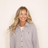 Thread & Supply Lewis Button Up Shirt for Women in Khaki Grey