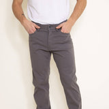 Union Five-Pocket Comfort Twill Pants for Men in Grey