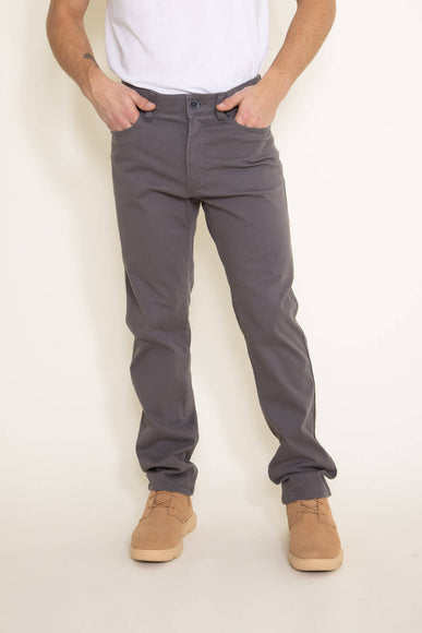 Union Five-Pocket Comfort Twill Pants for Men in Grey