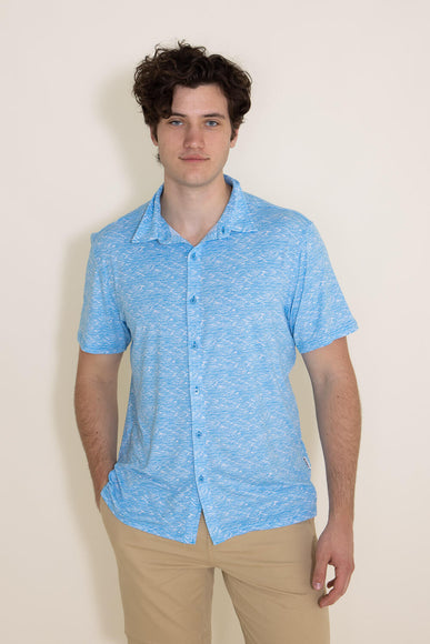 WearFirst Wanderer Japonica Button Down Shirt for Men in Blue