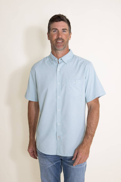 Weatherproof Vintage Performance Button-Down Shirt for Men in Blue