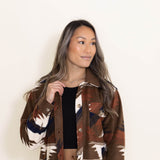 Thread & Supply Tullis Aztec Shacket for Women in Brown