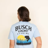 Brew City Apparel Busch Light Bass Fishing T-Shirt for Men in Baby Blue