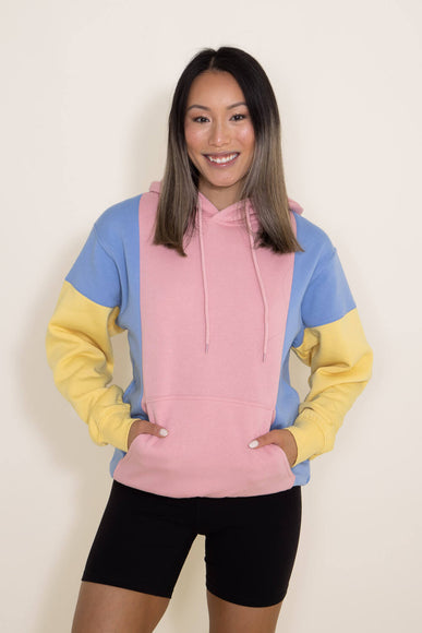1897 Active Color Block Hoodie for Women in Pink