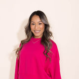 1897 Active Oversized Cropped Sweatshirt for Women in Pink