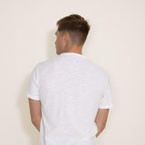 1897 Original Solid Henley Cotton Shirt for Men in White