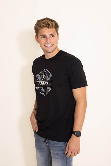 Ariat Camo Badge T-Shirt for Men in Black