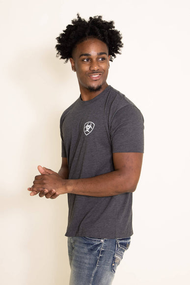 Ariat Woodgrain Shield T-Shirt for Men in Grey