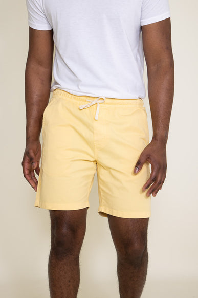 Poplin Volley Shorts for Men in Pale Yellow