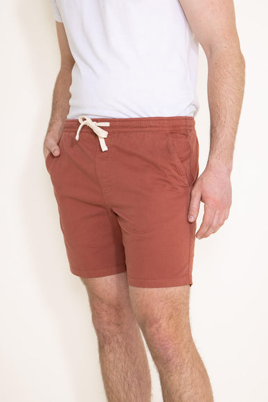 Poplin Volley Shorts for Men in Maple Red