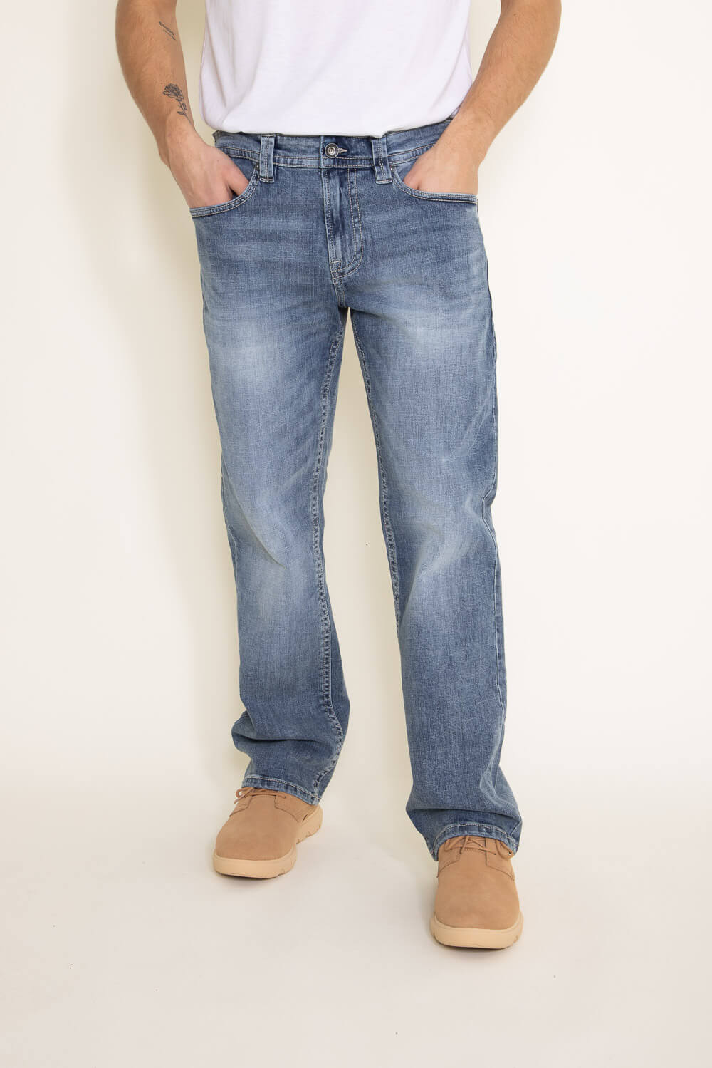 Bare Denim 'BD909' Mens Mid Waist Straight Fit Jeans - Size 34 – Jean Pool