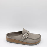 Birkenstock Buckley Nubuck Leather Mules for Women in Grey | 1023649