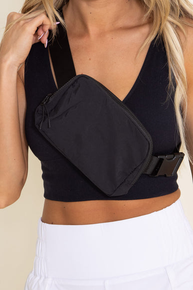 Buckle Belt Bag for Women in Black | TG10430-BLACK