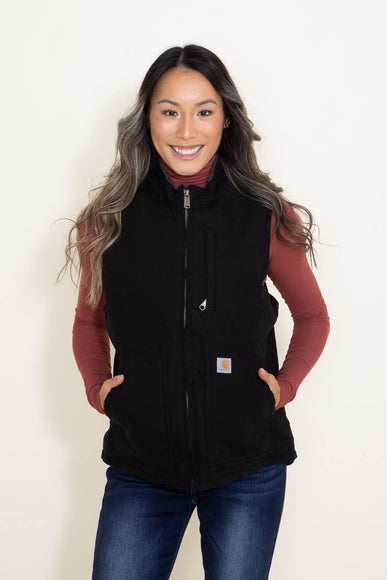 Carhartt Duck Sherpa Lined Vest for Women in Black