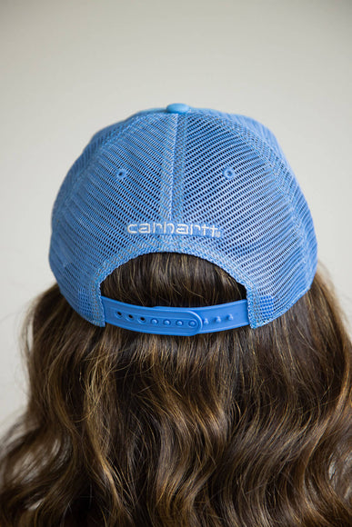 Carhartt Mesh-Back Logo Trucker Hat in Blue