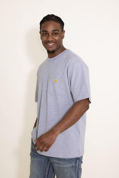 Carhartt K87 T-Shirt for Men in Heather Grey