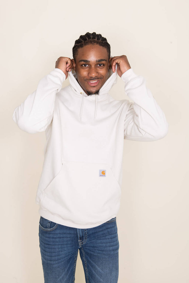Carhartt Logo Sleeve Hoodie for Men in Malt White K288W03 MALT Glik's