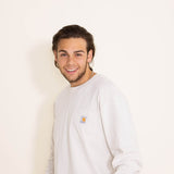 Carhartt Long Sleeve Loose Fit Pocket Tee for Men in White
