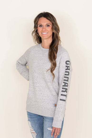 Carhartt Midweight Logo Sweatshirt for Women in Grey