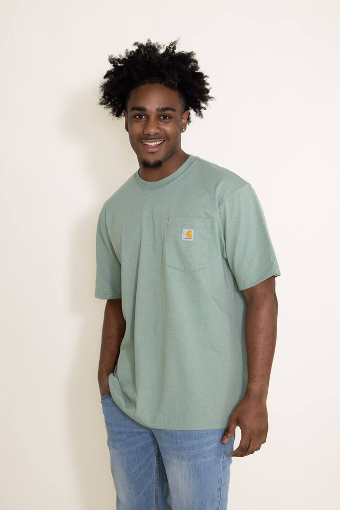 Carhartt Relaxed Fit Long-Sleeve Graphic T-Shirt for Men in Green