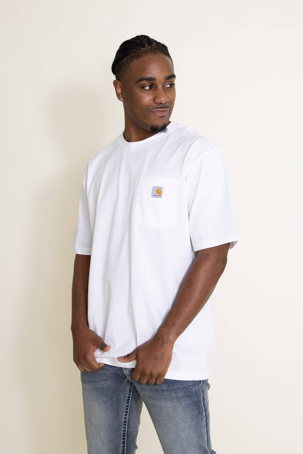 Pocket T-Shirt Men in White | K87-WHT WHITE – Glik's