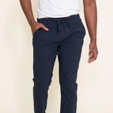 Copper & Oak Elastic File Tech Jogger Pants for Men in Blue