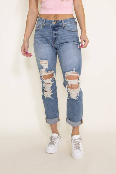 Eunina Frankie Mid Rise Girlfriend Jeans for Women | E87019AD