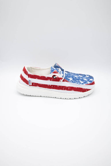 Hey Dude Shoes Women’s Wendy Patriotic Shoes in Star Spangled (NEW LOGO)