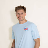 Huk Fishing American Huk T-Shirt for Men in Blue