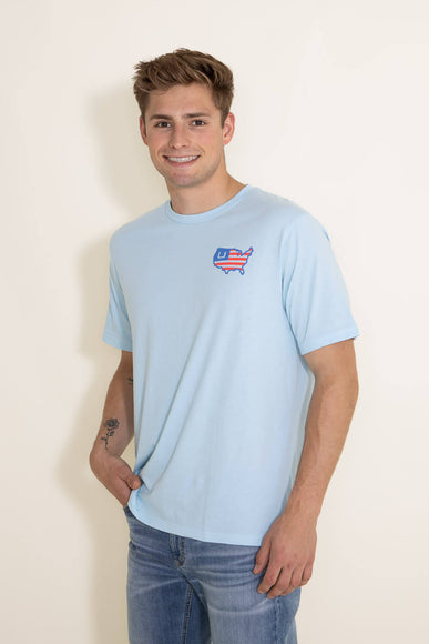 Huk Fishing American Huk T-Shirt for Men in Blue