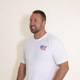 Huk Fishing American Huk T-Shirt for Men in White