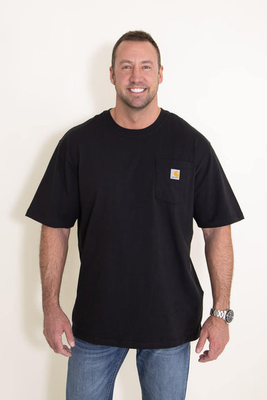 Carhartt Loose Heavyweight Camo Logo T-Shirt for Men in Black