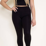Love Tree Contour Leggings with Pockets for Women in Black