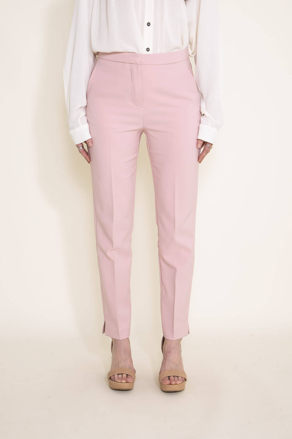 Vent Side High Waisted Dress Pants