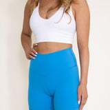 Love Tree Biker Shorts for Women in Bright Blue