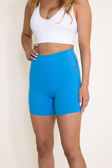 Love Tree Biker Shorts for Women in Bright Blue