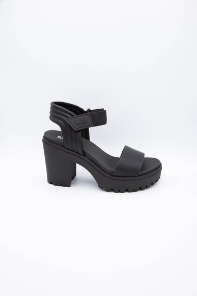 MIA Shoes Ivelisse Lug Platform Heels for Women in Black | MH1648-BLACK