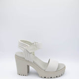 MIA Shoes Ivelisse Lug Platform Heels for Women in Off White | MH1648-OFF WHITE