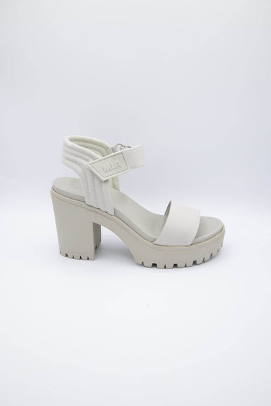 MIA Shoes Ivelisse Lug Platform Heels for Women in Off White | MH1648-OFF WHITE