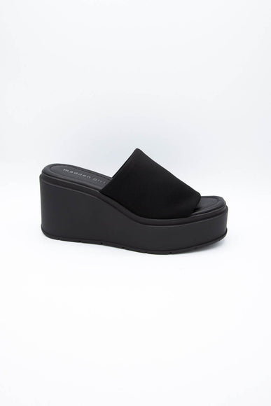 Madden Girl Wesley Platform Wedge Sandals for Women in Black