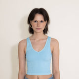 NikiBiki Mineral Wash Ribbed Brami for Women in Blue