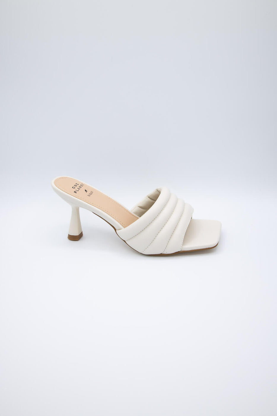 Off white kitten deals heel shoes