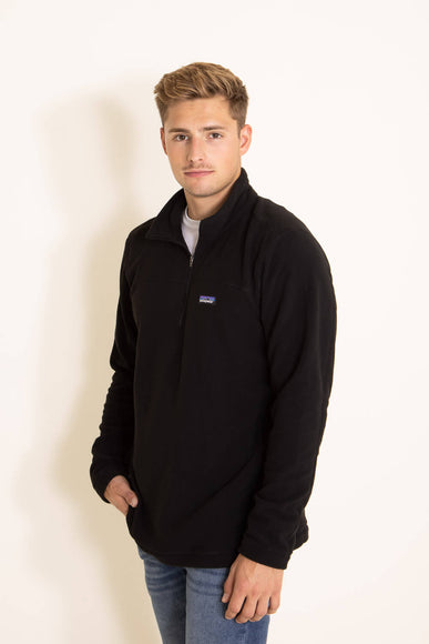 Patagonia Men's Micro D Fleece Zip Pullover in Black