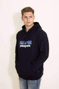 Patagonia Men’s P-6 Logo Uprisal Hoodie in Black