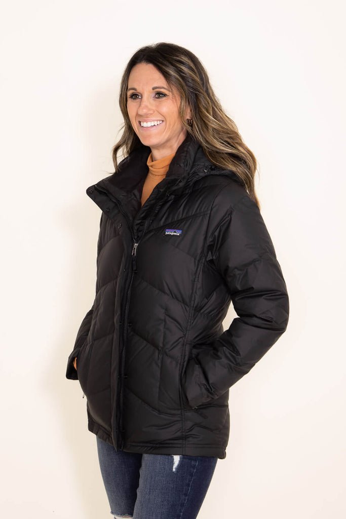 Patagonia Women s Down With It Jacket in Black 28041 BLK Glik s