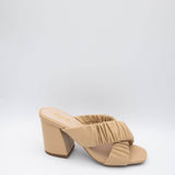 Qupid Shoes Cannoli Heels for Women in Brown
