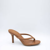 Qupid Shoes Isley Thong Heels for Women in Brown