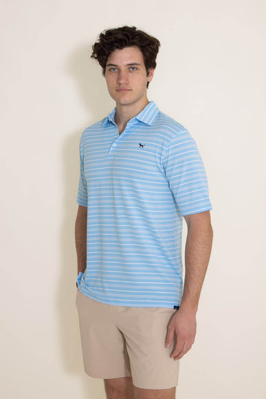 Simply Southern Performance Stripe Polo in Blue