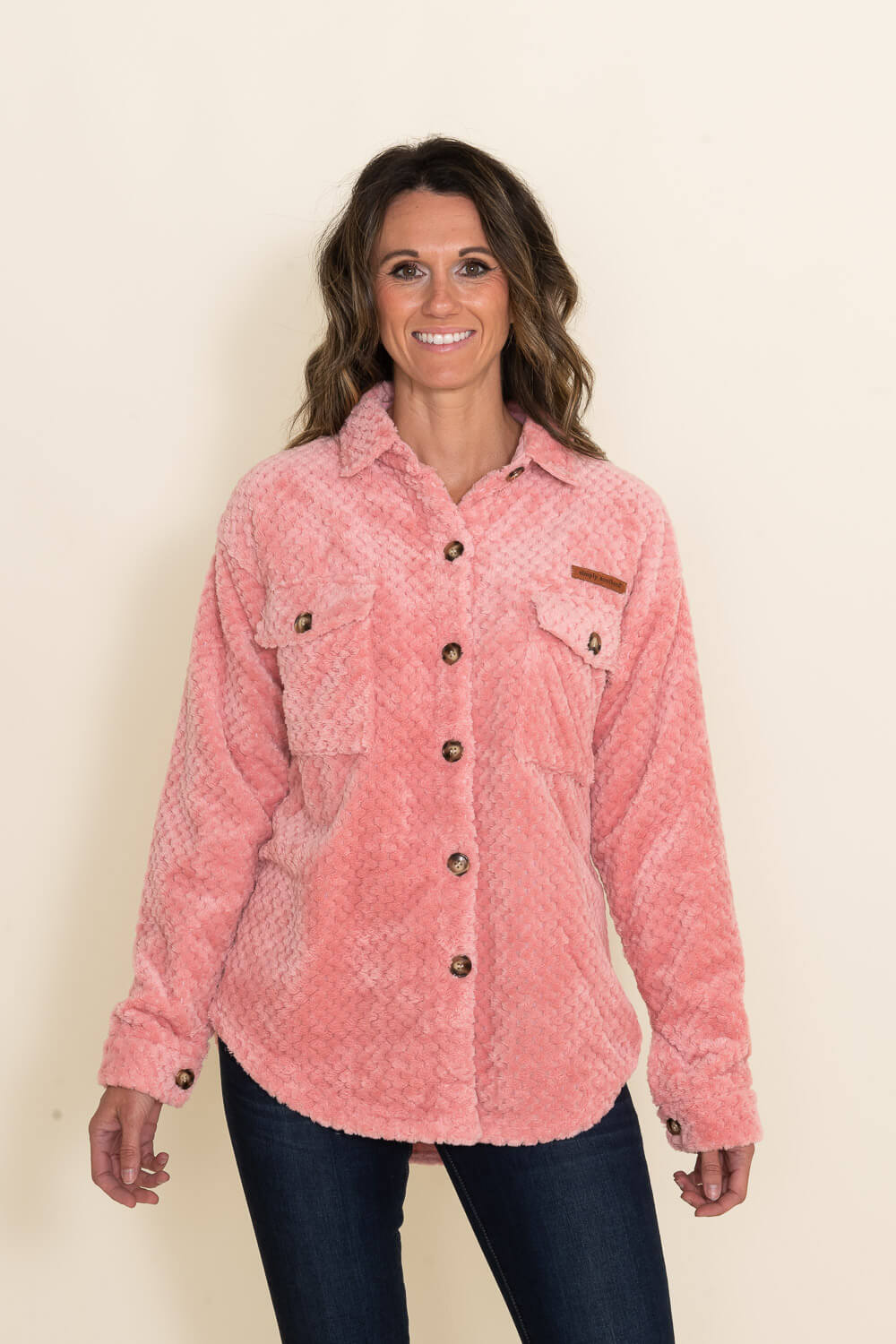 Simply Southern Simply Soft Shacket for Women in Pink