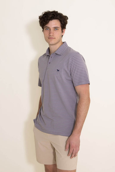 Simply Southern Stripe Polo for Men in Grey